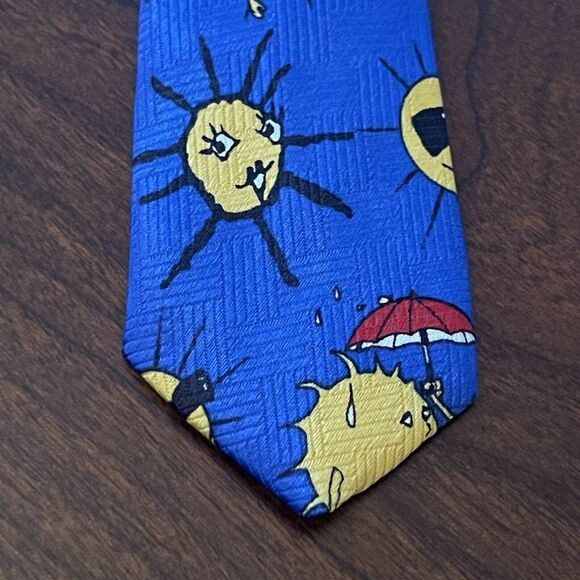 Vintage Marco Polo Italian Style Blue Gold Men’s Neck Tie - Picture 6 of 9